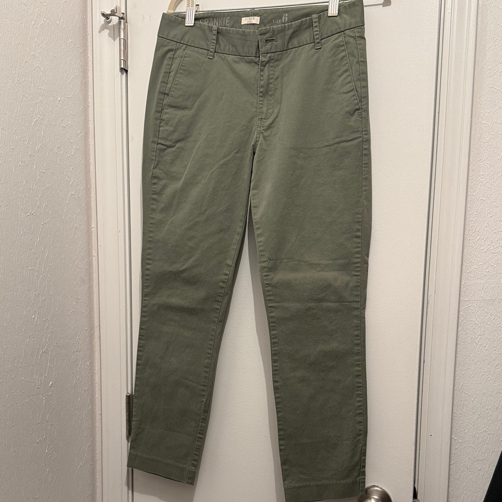 J. Crew Olive Straight Leg Pants